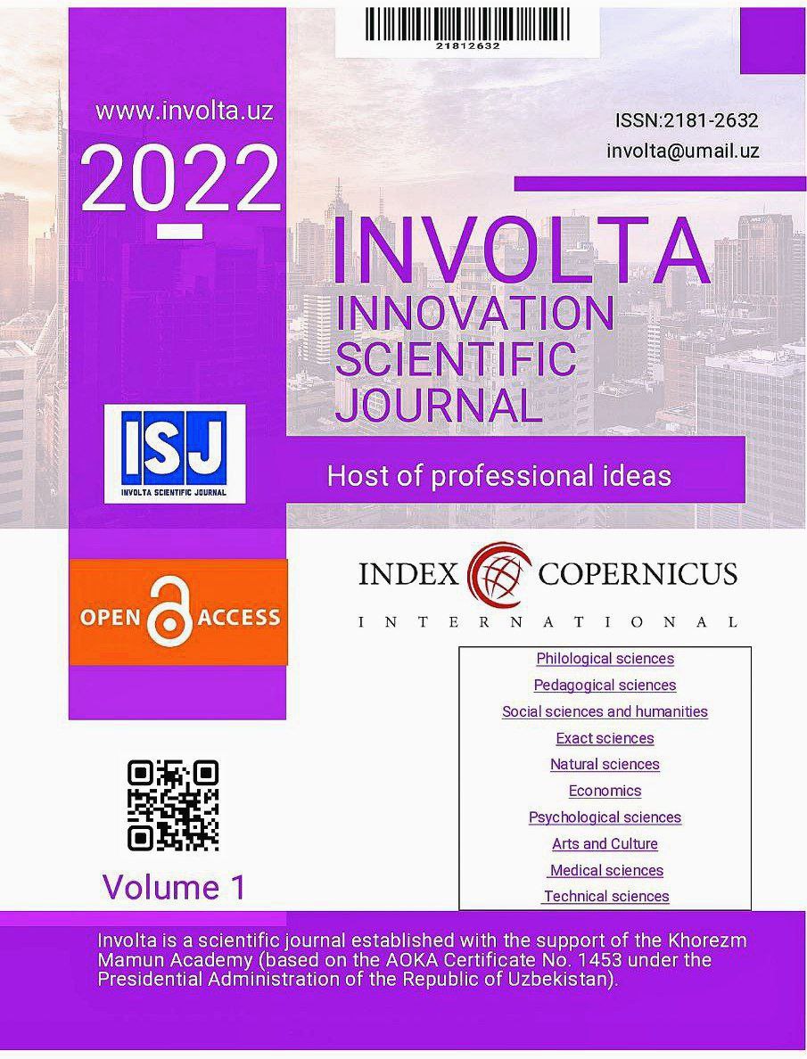 					View Vol. 1 No. 3 (2022): "Involta" ilmiy jurnali 3-son
				